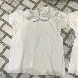 CPC Classic Prep white Pima Peter Pan Short Sleeve Shirt with Ric Rac